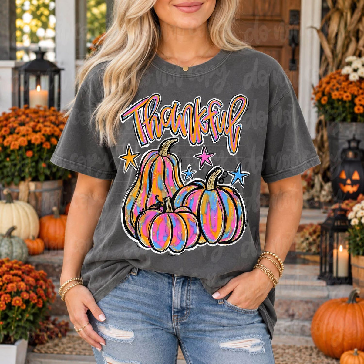 Thankful pumpkins tee