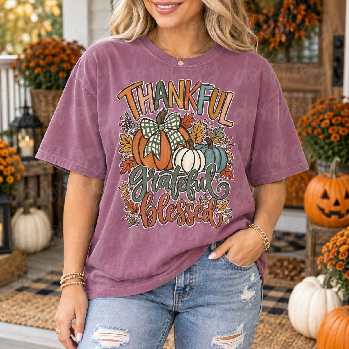 Thankful Grateful Blessed tee