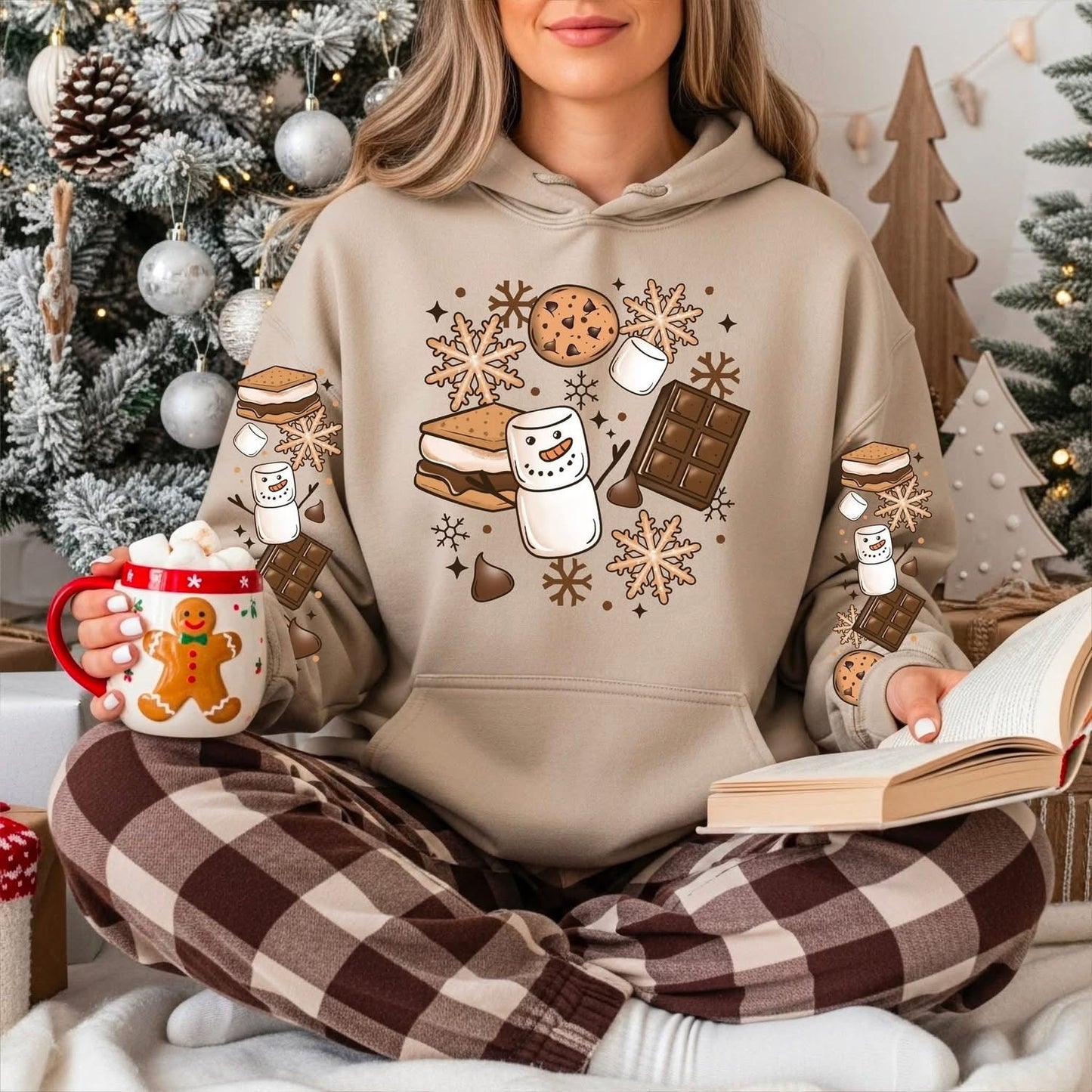 Smores sweatshirt with sleeve designs