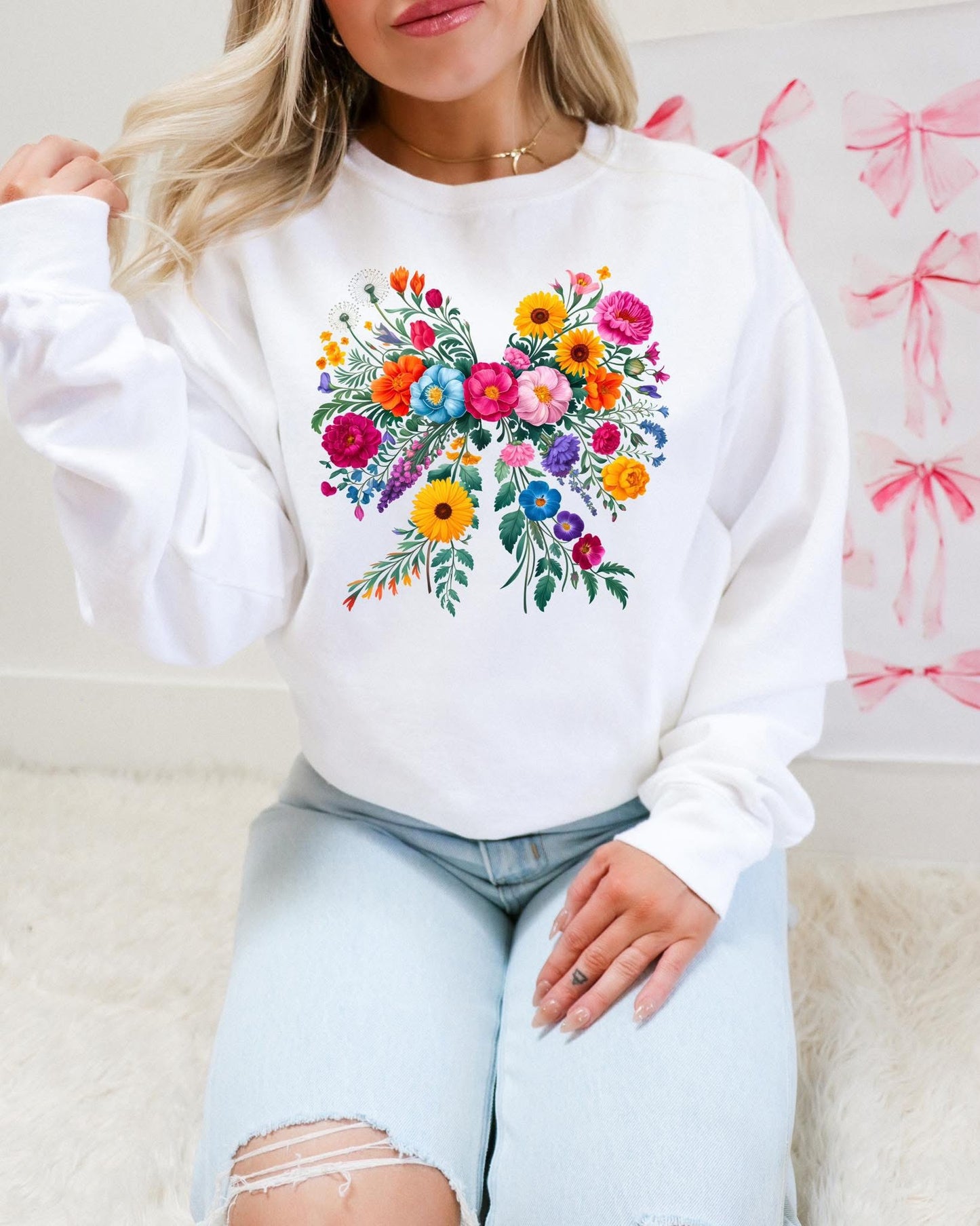Wild Flower Bow tee
