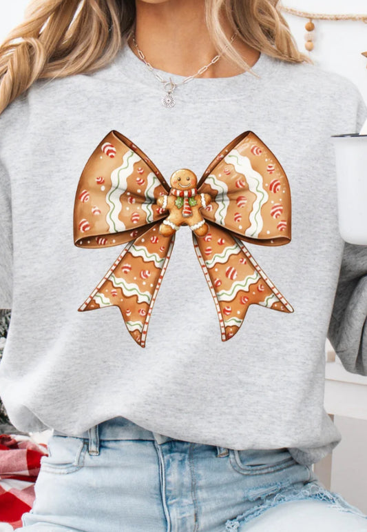 Gingerbread Bow sweatshirt