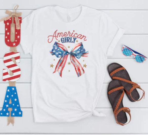American Girly Bow tee