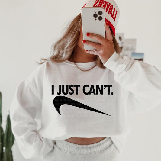 I just can't (Black Ink) TEE