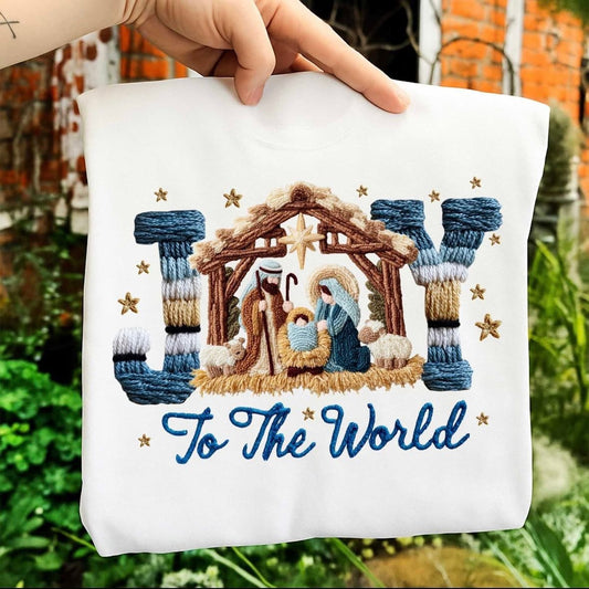 JOY to the World faux yarn tee