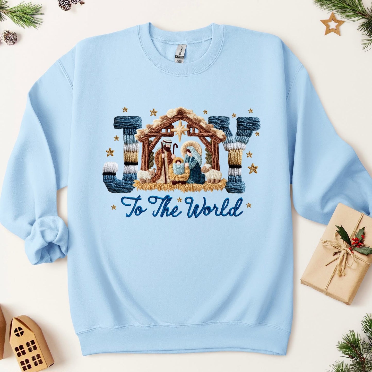 JOY to the World faux yarn tee