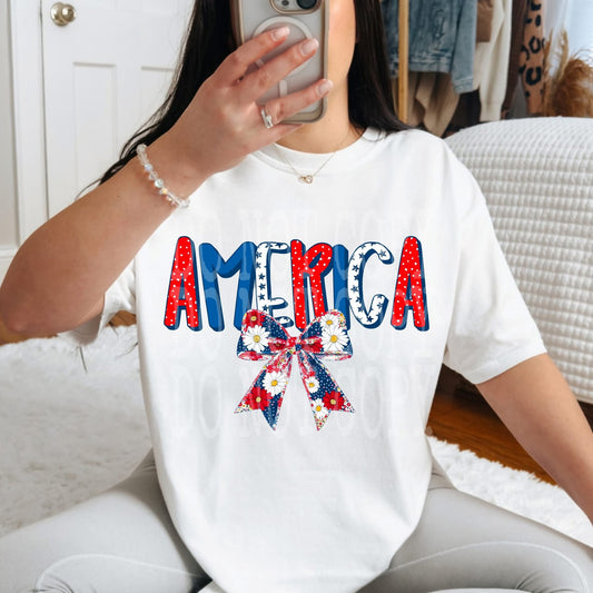 America Bow tee
