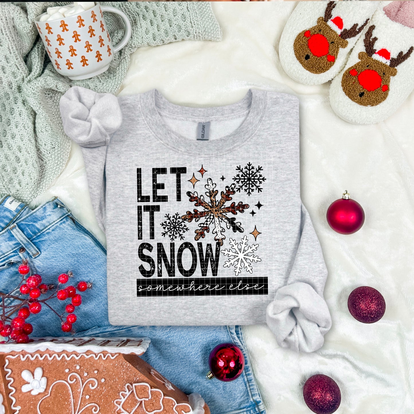 Let it snow somewhere else tee (Black Ink)