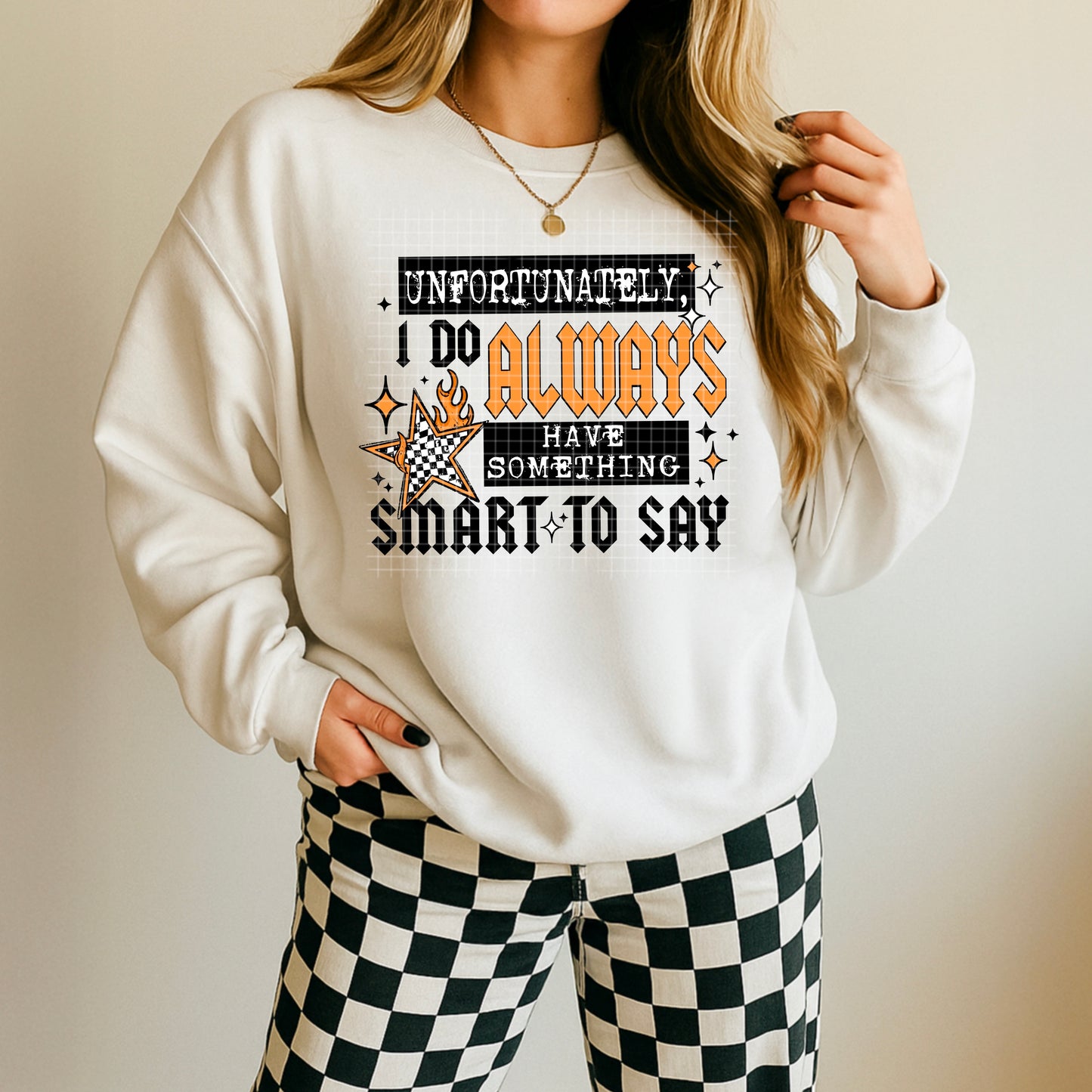 I always do have something smart to say tee (black ink)