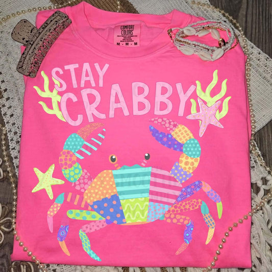 Stay Crabby Patchwork tee