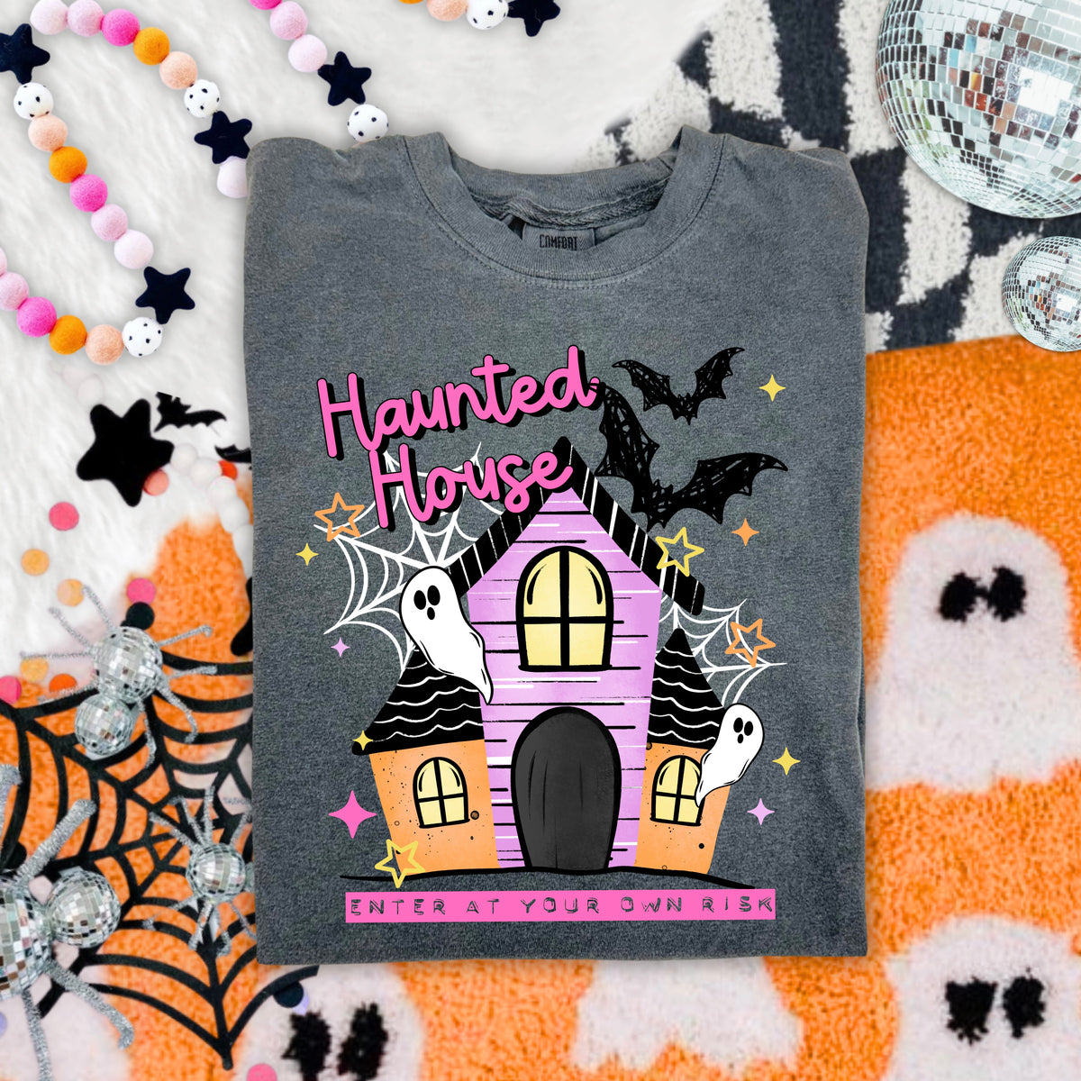 Pastel Haunted House tee