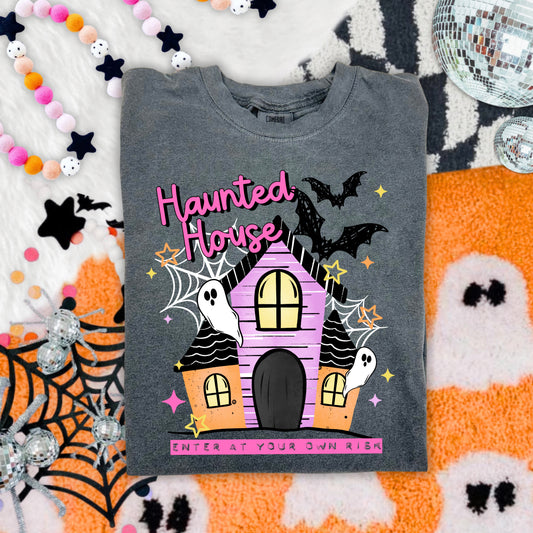 Pastel Haunted House tee