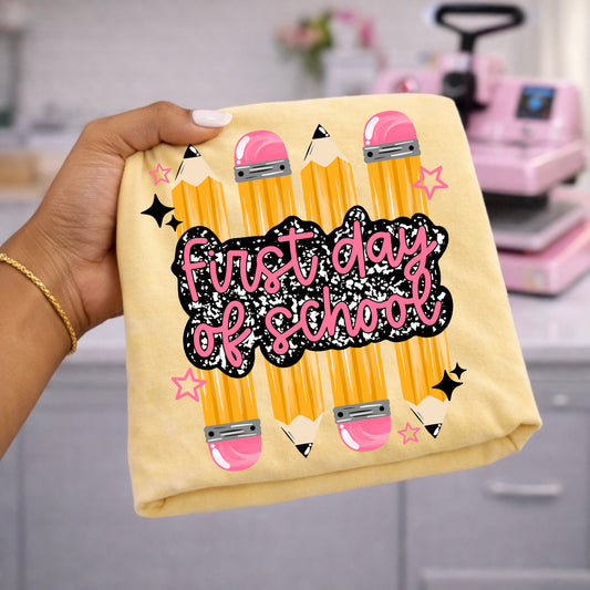First Day of School Pencil tee