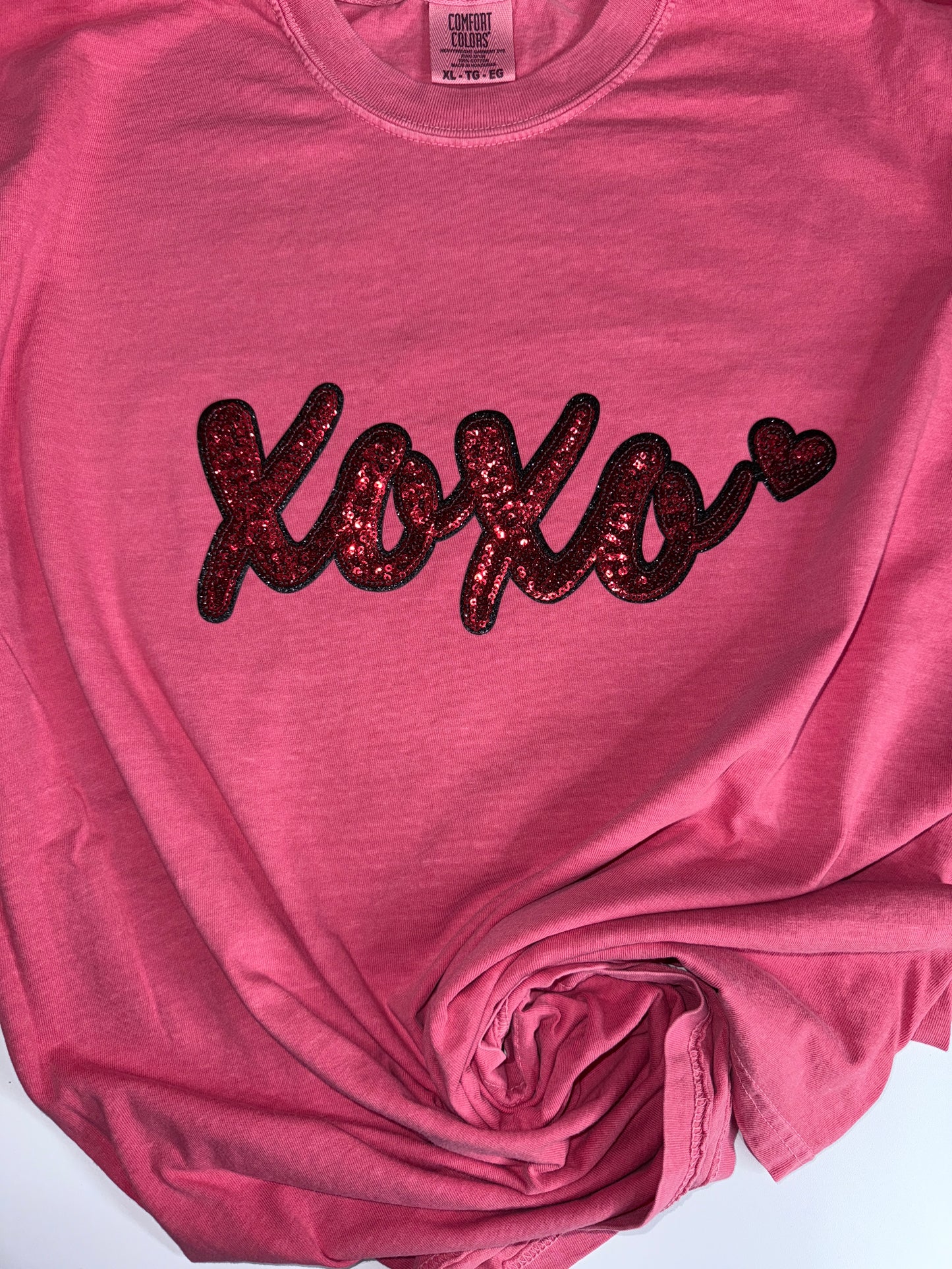 XOXO Sequin Patch sweatshirt