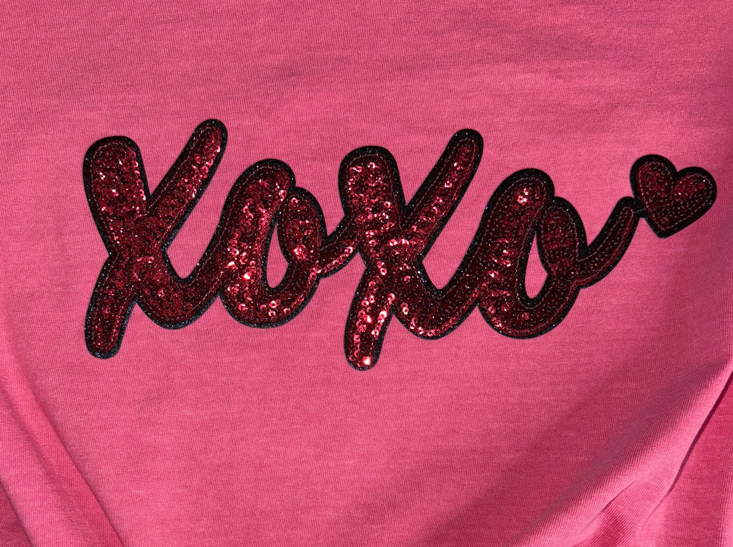 XOXO Sequin Patch sweatshirt