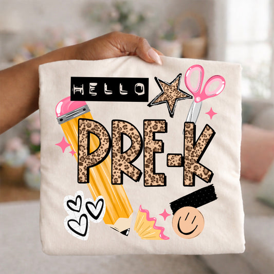 Hello Pre-K pencil tee