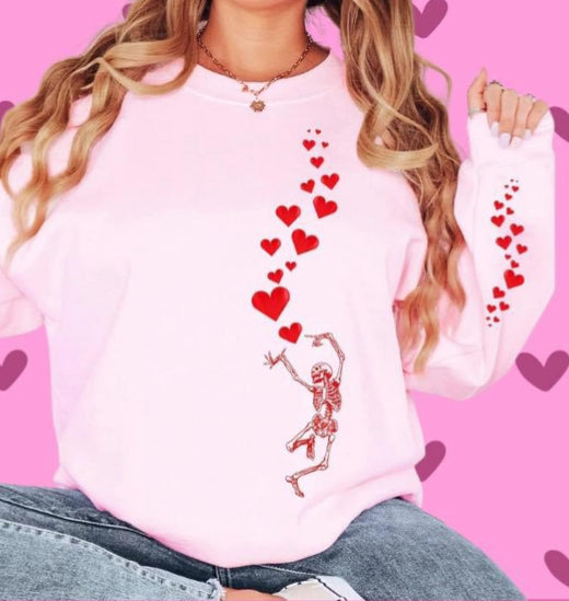 Lover Skellie sweatshirt with sleeve design