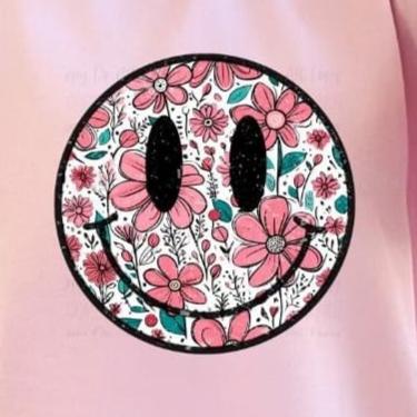 Floral Smiley Face tee