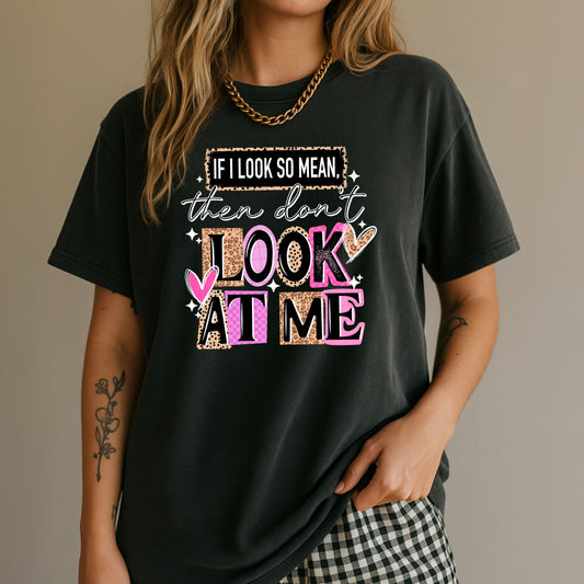 Don't look at me tee (white ink)