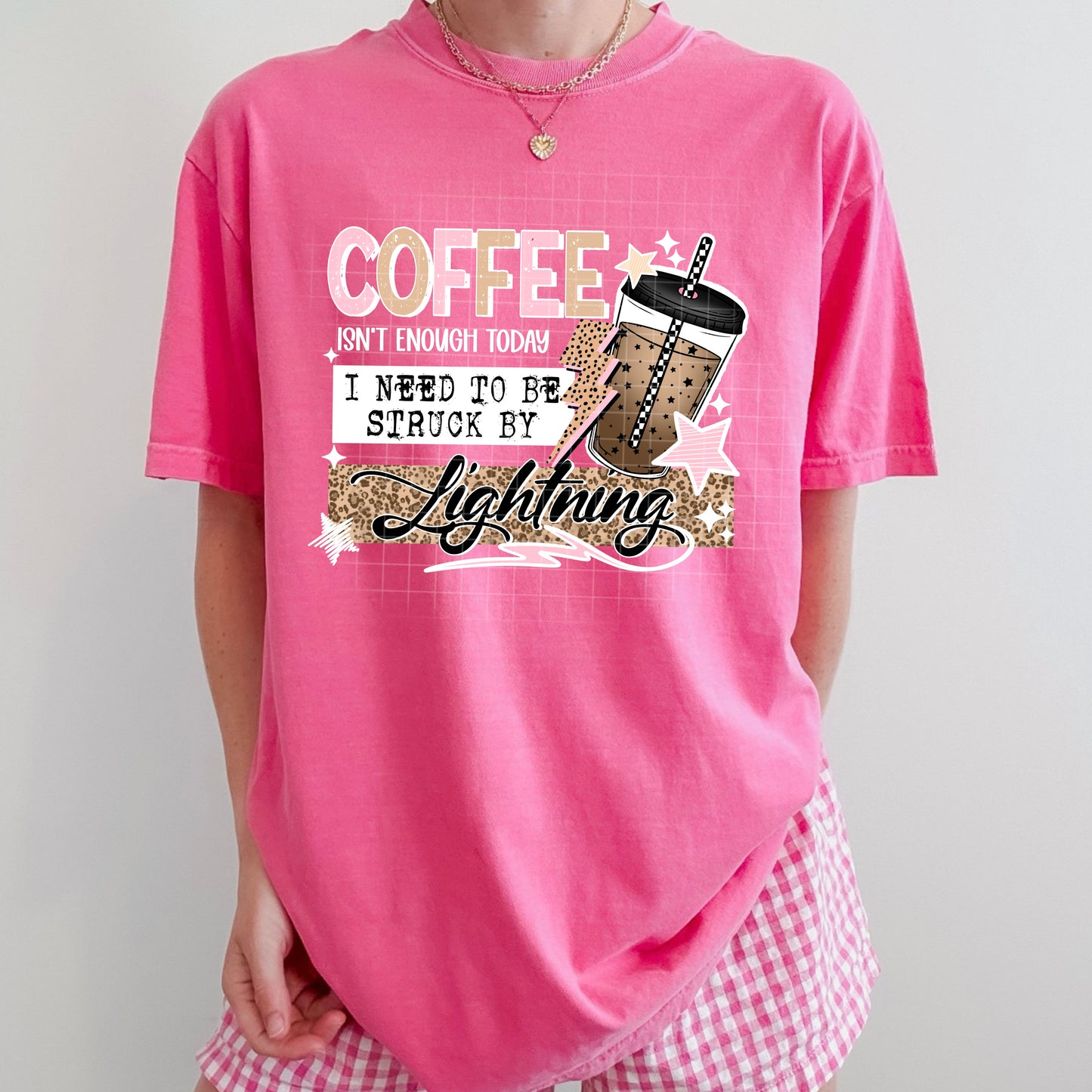 Need to be Struck by Lightening tee (White Ink)