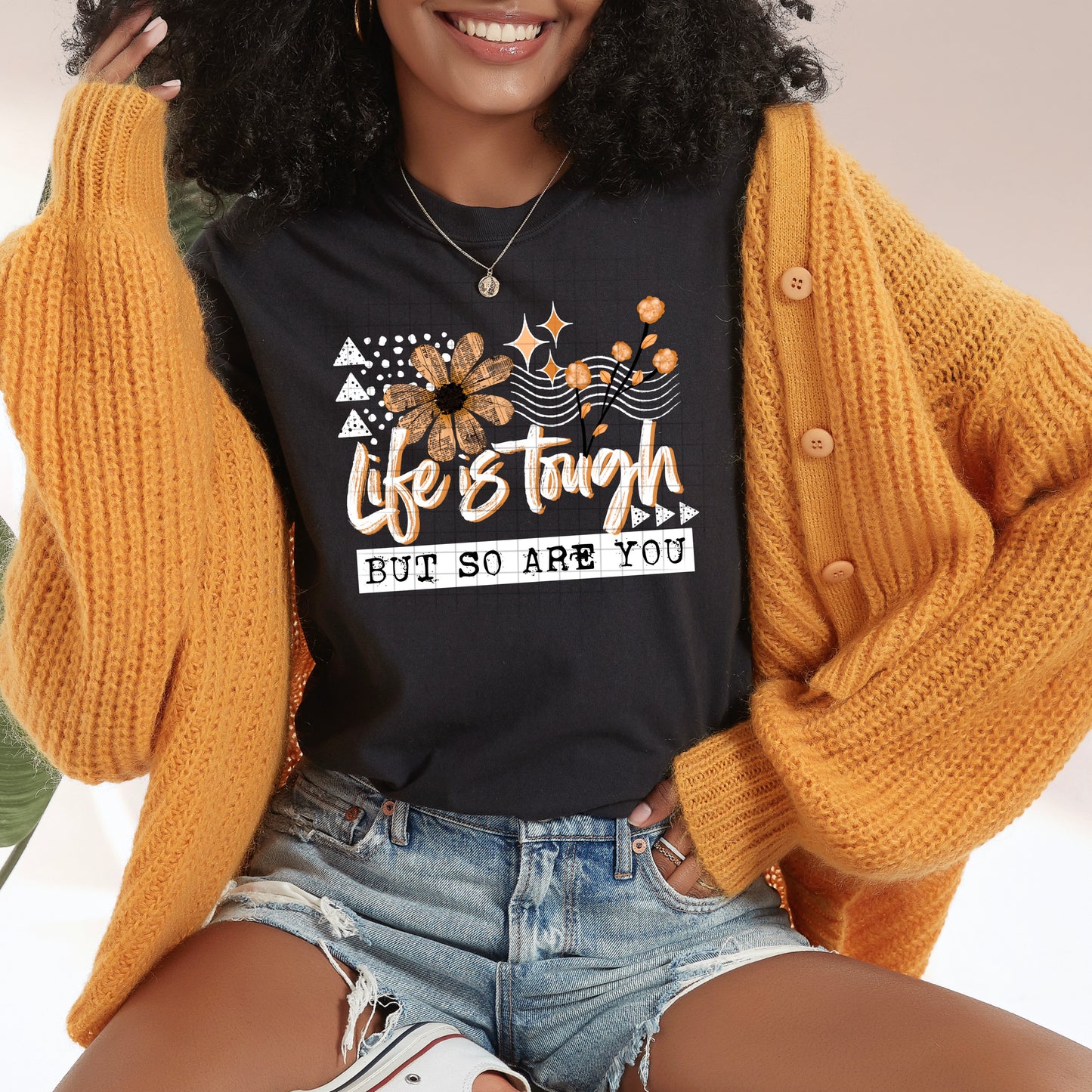 Life is Tough tee (White Ink)