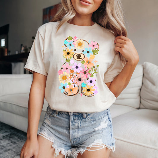 Floral Bear tee