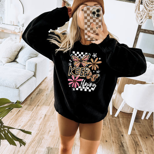 Keep Flying tee (White Ink)