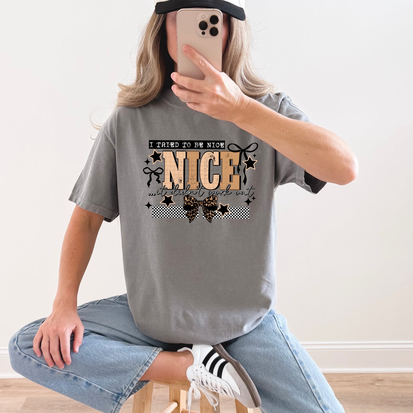 I tried to be Nice tee (Black Ink)