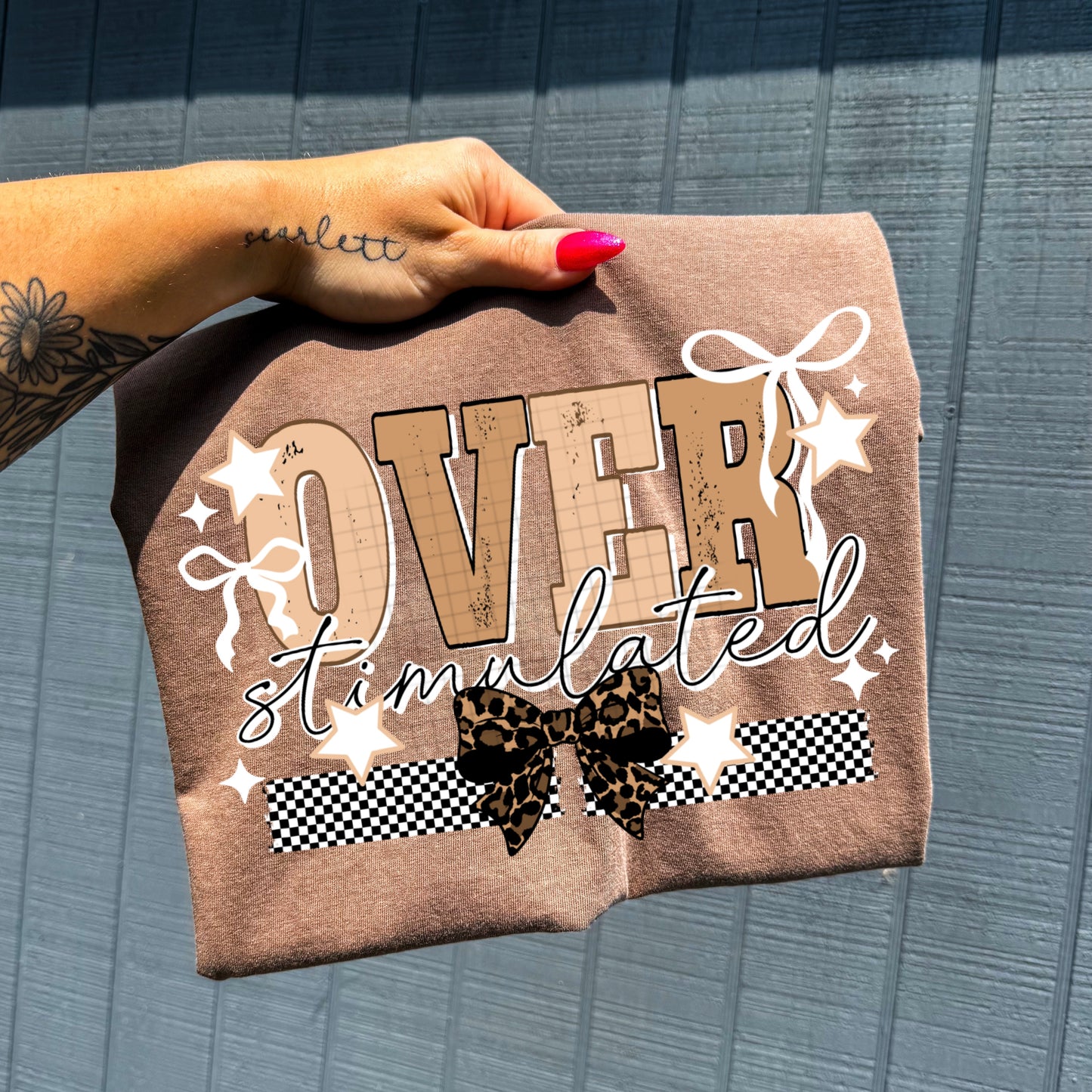 OVER stimulated tee (White Ink)