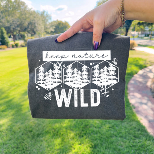 Keep Nature Wild Honeycombs tee (White Ink)