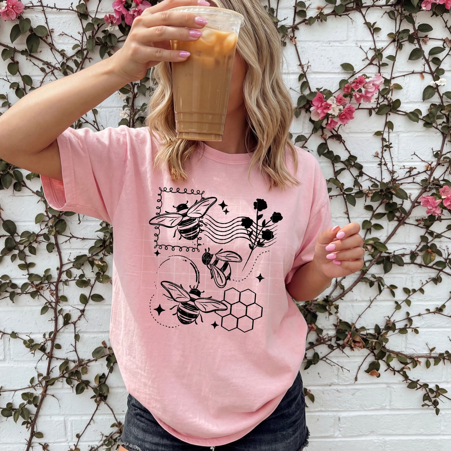 Bee Stamps tee (Black Ink)