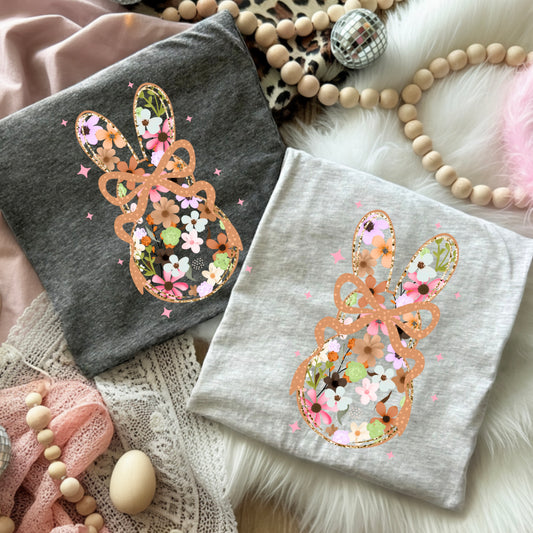 Floral Bunny tee