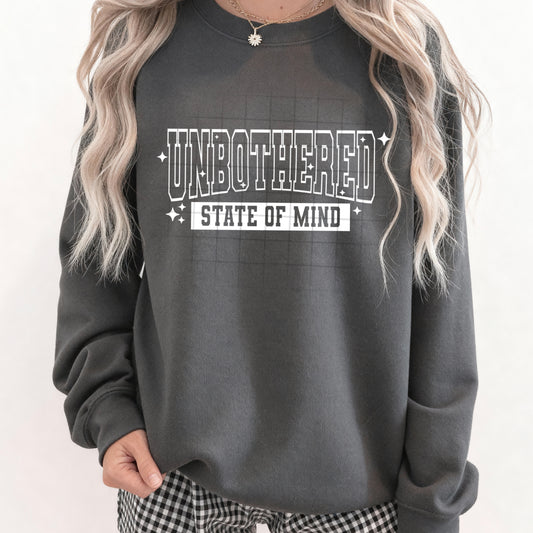 Unbothered State of Mind tee (White Ink)