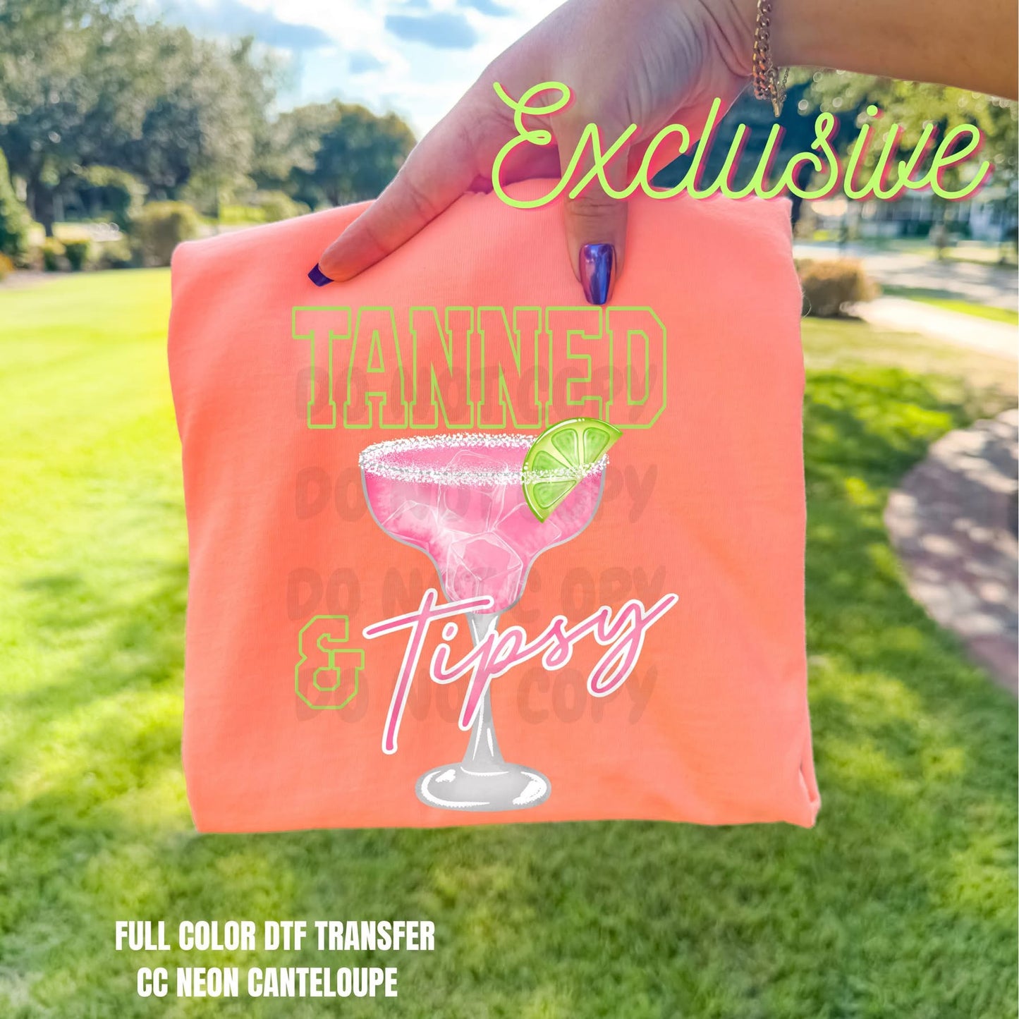 Tanned & Tipsy Pink Marg tee - SEMI-EXCLUSIVE