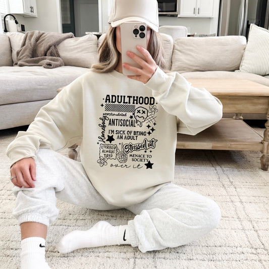 Adulthood - Over it tee (Black Ink)