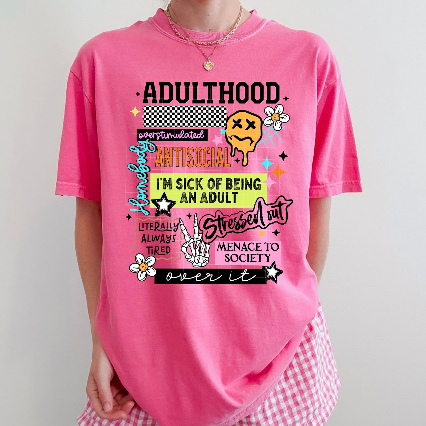 Adulthood - Over it tee (Black Ink/Full Color)