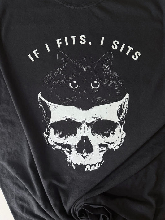 If I fits I sits cat in skull