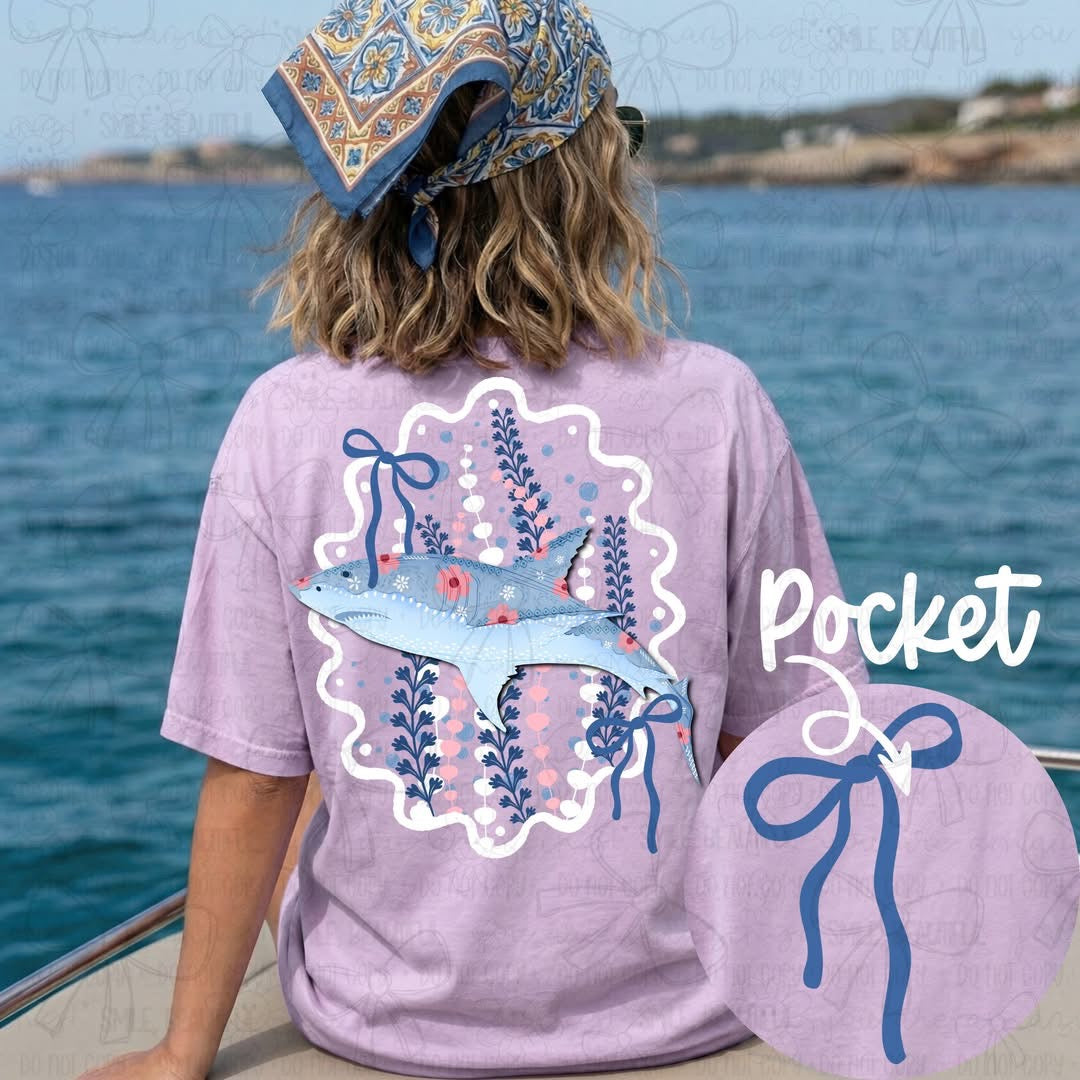 Shark with Bow tee