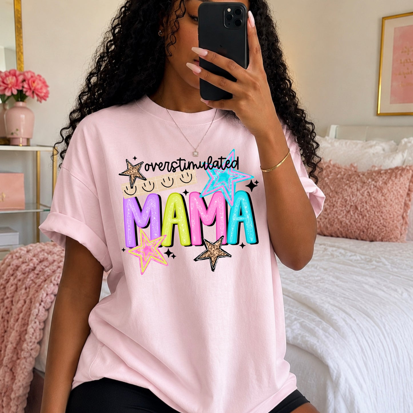 Overstimulated Mama tee