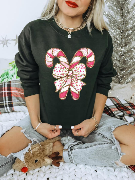 Pink Candy Canes sweatshirt