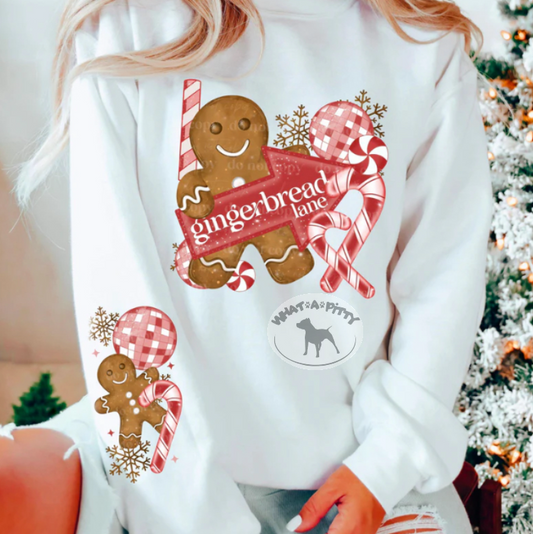 Gingerbread Candy sleeve design sweatshirt