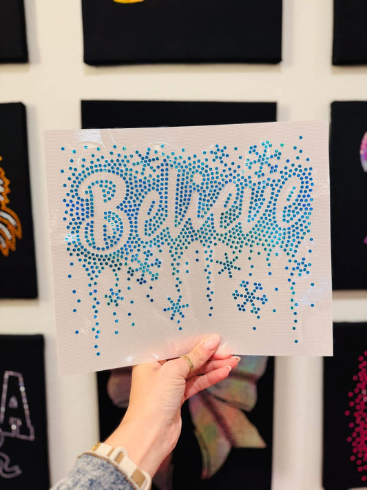Believe Snowflakes Spangle tee