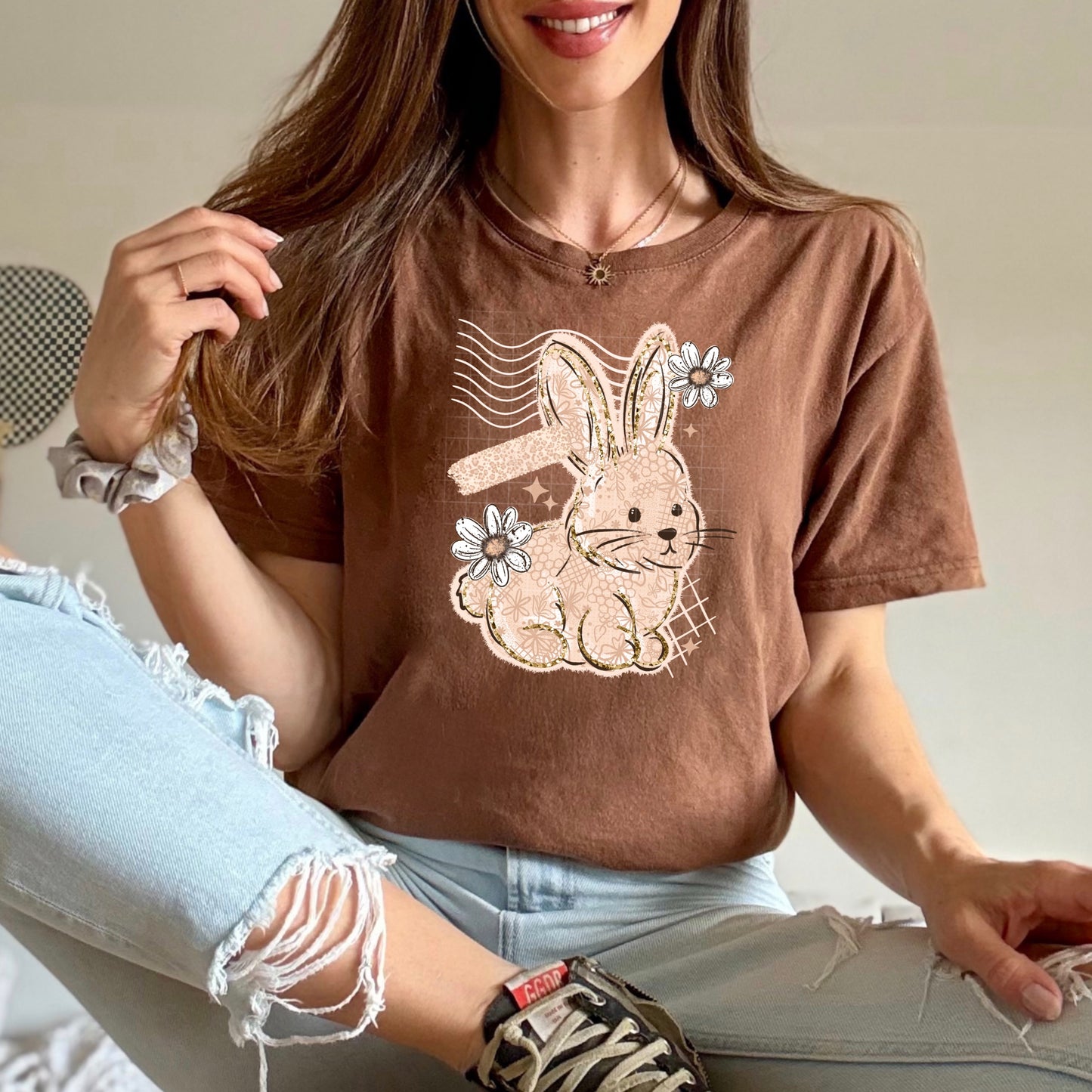 Faux Lace Bunny tee