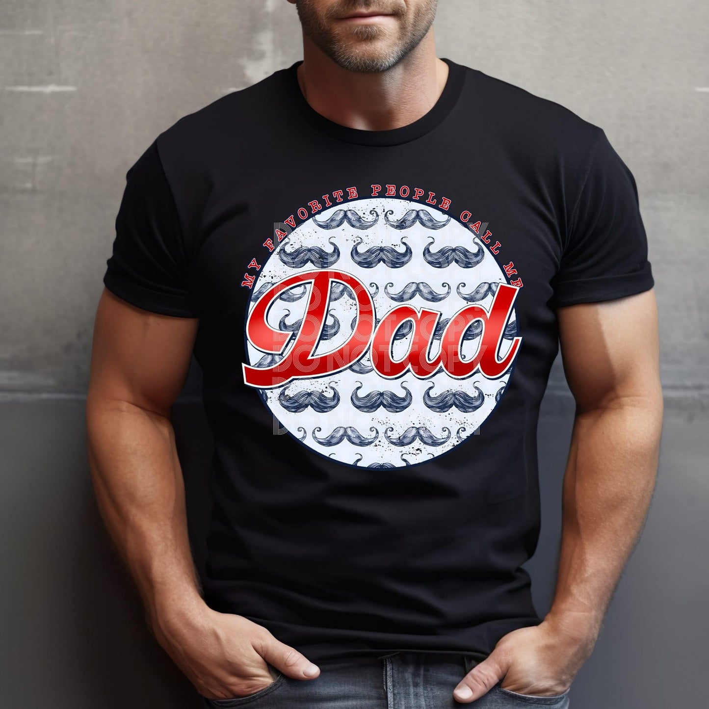 Dad mustache design tee