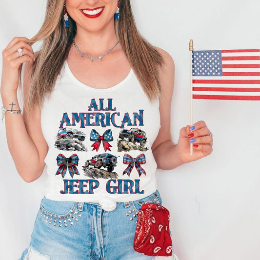 All American Jeep Girl tee