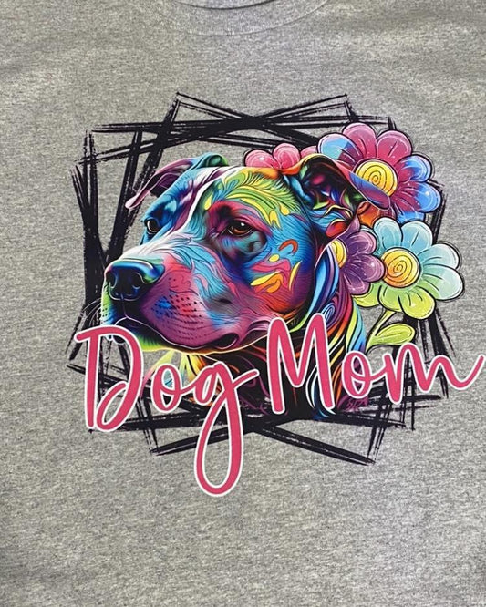 Dog Mom watercolor pitty tee