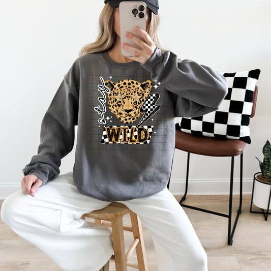 Stay Wild tee (white ink)