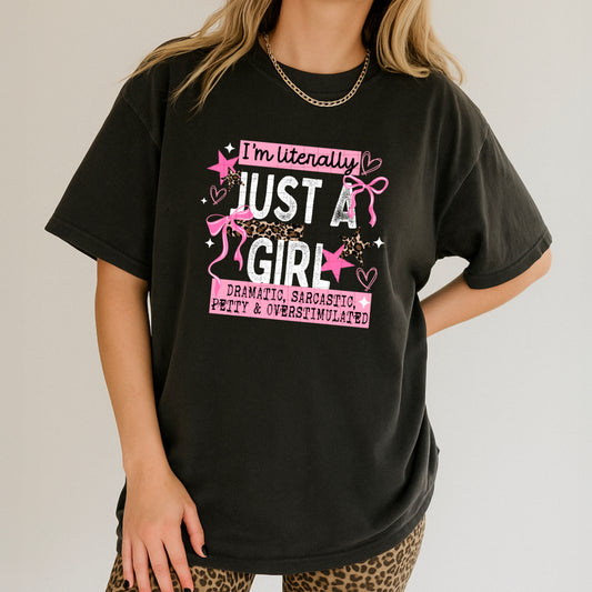 Literally Just a Girl (White Ink)