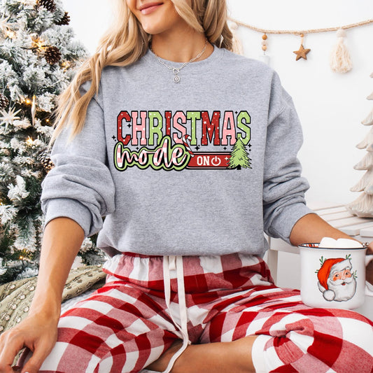 Christmas Mode On (Glitter) tee