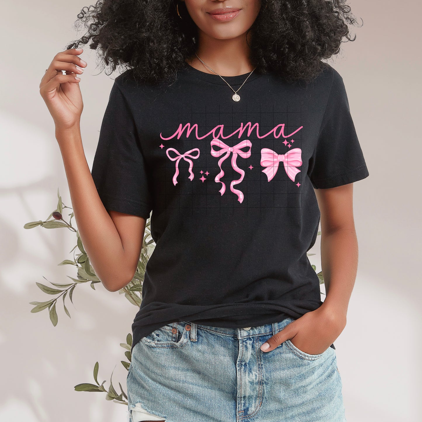 Mama Pink Bows tee