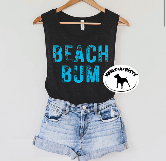 Beach Bum blue ink tee